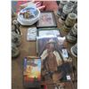 Image 1 : John Wayne Memorabilia, Photo Tin, VHS, Plate