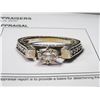 Image 3 : 14K WG Diamond Ring w/One Round Cut Diamond and 8 Round Diamonds