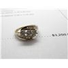 Image 1 : 14K YG Diamond Ring w/3 Round Cut Diamonds and 26 Baguette Cut