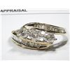 Image 2 : 14K YG Diamond Ring w/3 Round Cut Diamonds and 26 Baguette Cut