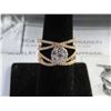 Image 4 : 14K YG Diamond Ring w/7 Round Cut Diamonds and 86 Round Cut Diamonds