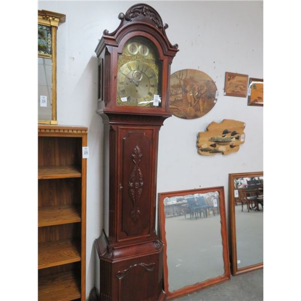 Ornately Carved Grandfather Clock