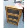 Image 1 : Small Oak Triple Barrister Bookcase