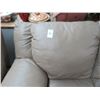 Image 2 : Tan Leather Sofa and Easy Chair Set