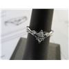 Image 2 : 14K WG Diamond Ring w/One Marquise Cut Diamond and 2 Round Full Cut