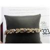 Image 2 : 14K Two Tone Gold Diamond Bracelet w/48 Round Cut Diamonds and