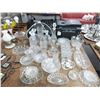 Image 1 : Large Lot of Asst. Pressed Glass, Dishes, Bowls, Ashtrays, Candlesticks, Lamps