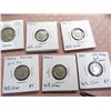 Image 3 : Silver Washington Quarters 5, Silver Roosevelt Dimes 5