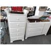 Image 1 : White Storage Top Dresser and Highboy Set - 2