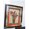 Image 1 : Framed Floral Shadowbox Wall Art