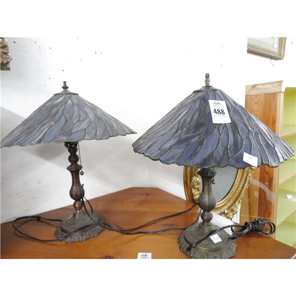 Cast Leaded Glass Lamps - 2