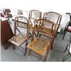 Image 1 : Bamboo Burl Folding Chairs - Set of 4