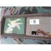 Image 2 : Elongated Framed Mirror w/Woman and Rabbit Photo