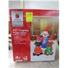 Image 1 : Lighted Puppy Scene Christmas Blow Up 4' 7"