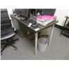 Image 1 : Contemporary Small Desk w/2 Chairs and Small Cart