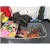 Image 1 : Husky Storage Tote w/4 PreLit Tree and Asst. Holiday Décor