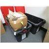 Image 1 : 2-Husky Rolling Storage Totes - 2 X $