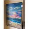 Image 1 : Oil On Canvas Seascape Wall Art - 24 x 36