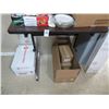 Image 1 : Adjustable Height Worktable and Slim Trash Can