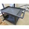 Image 1 : Black Plastic 2 Shelf Warehouse Cart