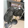 Image 1 : 3-Black Plastic Pedestal Fans - 3 X $