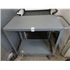 Image 1 : Grey Metal 2 Shelf Storage Cart