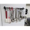 Image 1 : Asst. Spoons, Ladles, Whip and Utensils On Rack