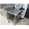 Image 1 : S/S Rolling 3' Table w/Drawer Backsplash and Undershelf