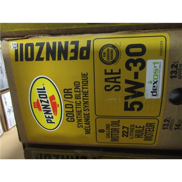 (G5)HUILE À MOTEUR MÉLANGE SYNTHÉTIQUE 5W-30 “PENZOIL OR” 22.7 LITRES