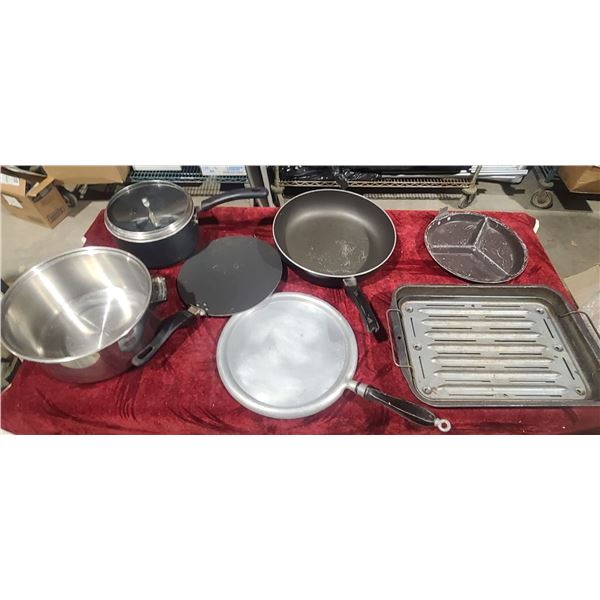 ASSORTMENT OF POTS AND PANS