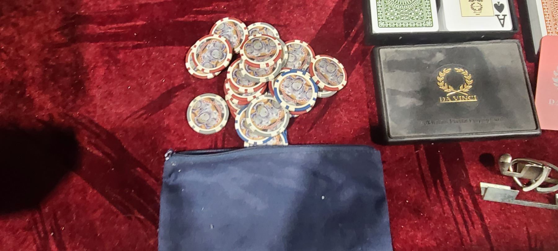 PAYING CARDS AND POKER CHIPS