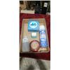 Image 1 : DROPPER BOTTLE, PARAFILM SEALER, TUCK TAPE, LYSOL CAN, TAPE