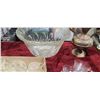 Image 8 : BOX OF DECORATIVE TEA SERVING JUGS AND BRASS HORN