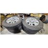 Image 2 : SET OF DENALI LT 275/65 R20 10 PLY TIRES AND RIMS APPROX 40% TREAD REMAINING