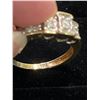 Image 4 : 2.45g Yellow Gold Ladies Ring Natural Diamonds 0.102 Ctw Estimate I2-3 GH Diamonds