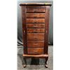 Image 1 : Stunning Solid Wood Jewelry Armoire 18L x14W x41H 8 drawers, mirror top and swing out sides