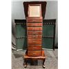 Image 2 : Stunning Solid Wood Jewelry Armoire 18L x14W x41H 8 drawers, mirror top and swing out sides