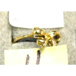 10k Gold Bow Design with Single Diamond (27)