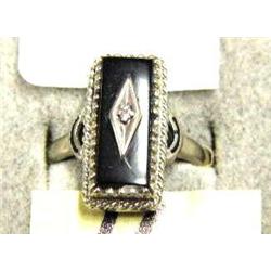 10k White Gold Onyx with small Diamond (27)