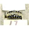 Image 1 : Sapphire and Diamond Ring with  7 small Diamonds and 14 Sapphires (27)
