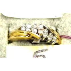 Size 7.5,  Lady's Fourteen Diamonds Ring (27)