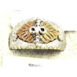 Silver and Gold Ring With Leaf Design (27)