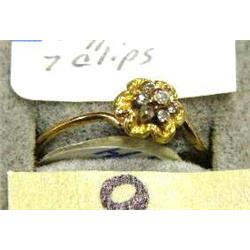 Gold Nugget and Diamond Ring, 7 diamonds size 7 3/4 (27)