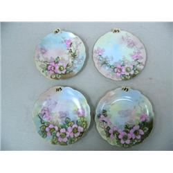 Lot of: 4 hand-painted Bavarian China plates (25)