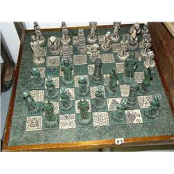 Large chess set- as is condition (16)