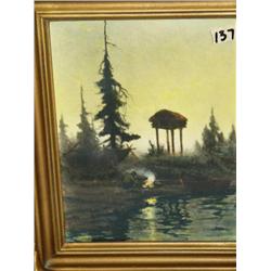 Early Sydney Lawrence print of a cache marked- Fairbanks, AK (37)