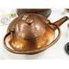 Image 2 : Lot of 3 copper tea pots: one is 2-liter with cover on spout all hand made very heavy; one has wood 
