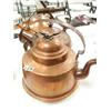 Image 4 : Lot of 3 copper tea pots: one is 2-liter with cover on spout all hand made very heavy; one has wood 