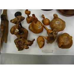 Collection of Burl wood figures (37)