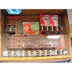 Tap and die set display case from Old Seward Hardware store (27)